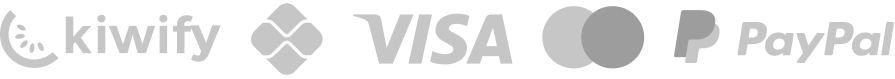 Formas de pagamento: Kiwify, Pix, Visa, Mastercard e PayPal