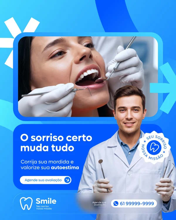 Post de dentista: O sorriso certo muda tudo