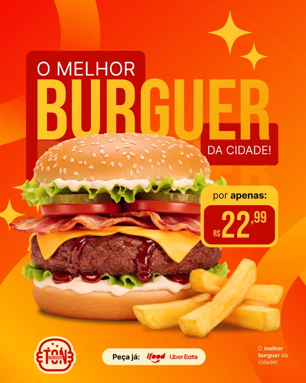 Post de hamburgueria: O melhor burguer da cidade